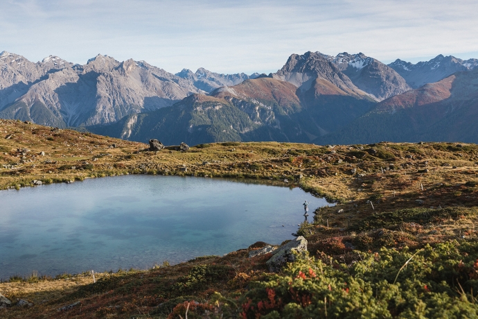 Fliegenfischen am Lai Raduond im Engadin Fliegenfischen am Lai Raduond im Engadin