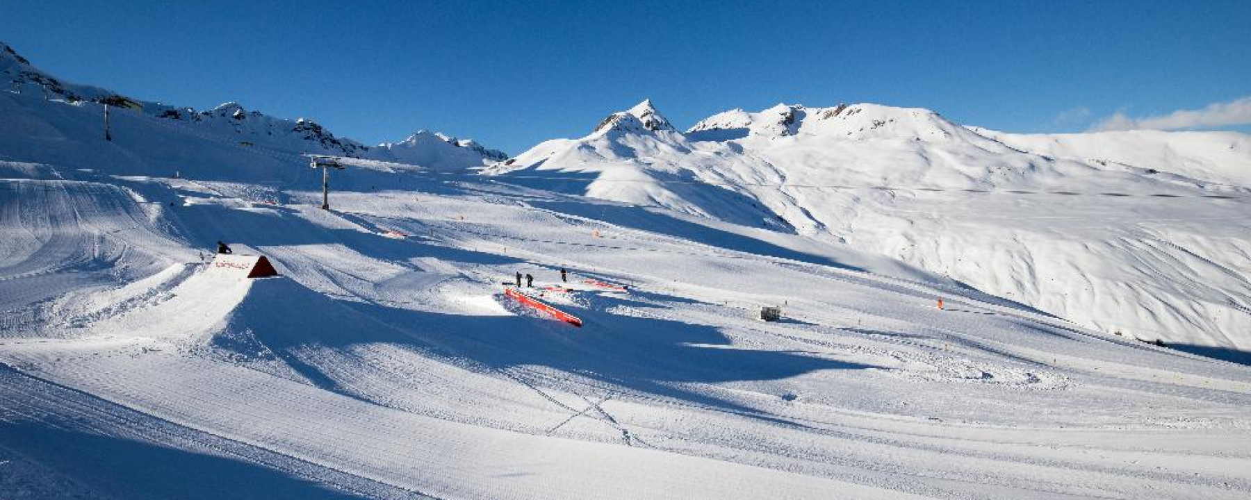 Blick auf den Snowpark.