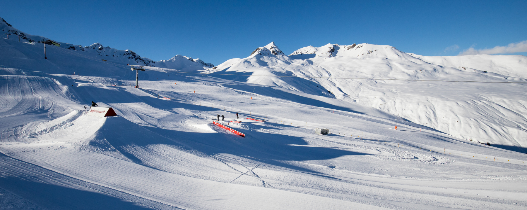 Blick auf den Snowpark.