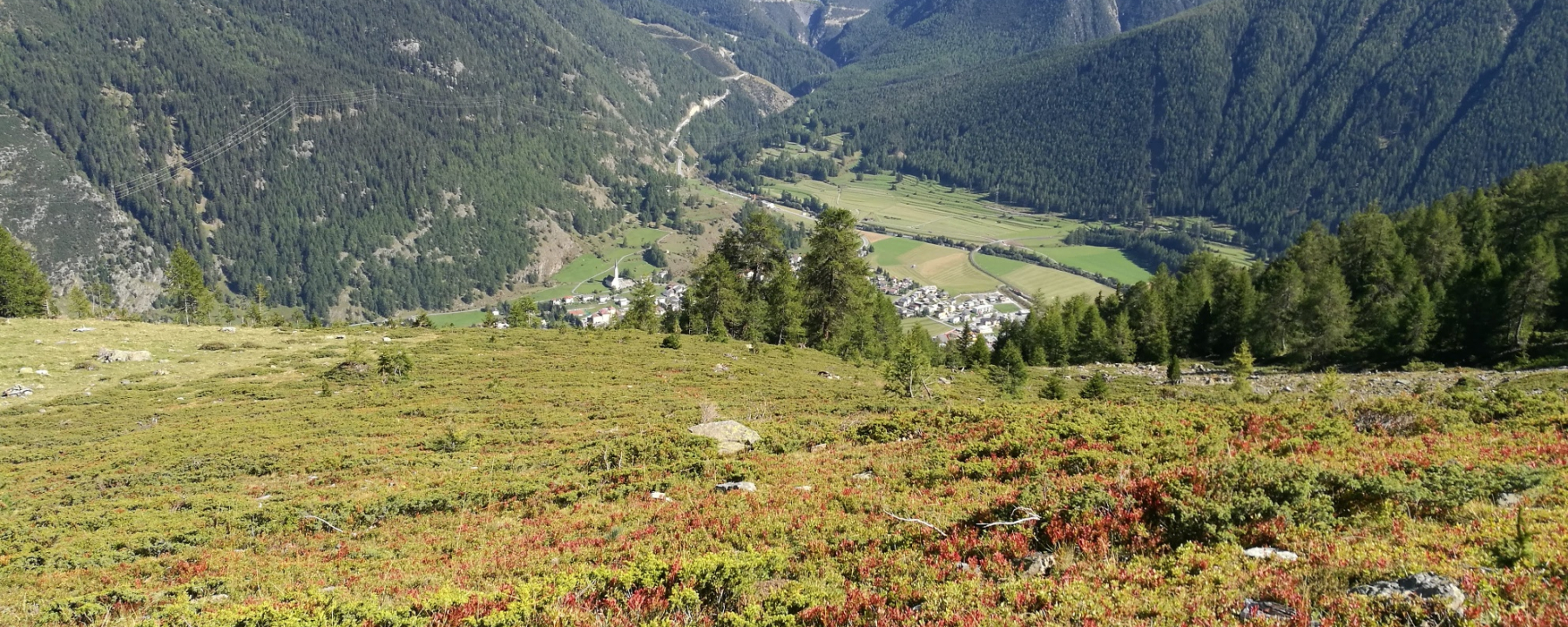 Blick auf Zernez und Ofenpass