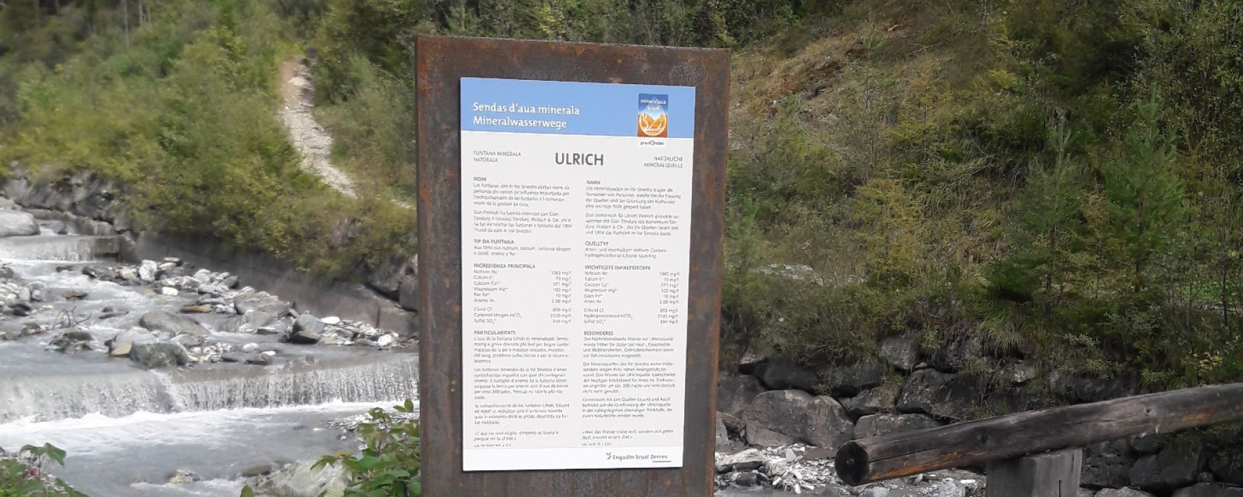 Informationstafel der Ulrichsquelle