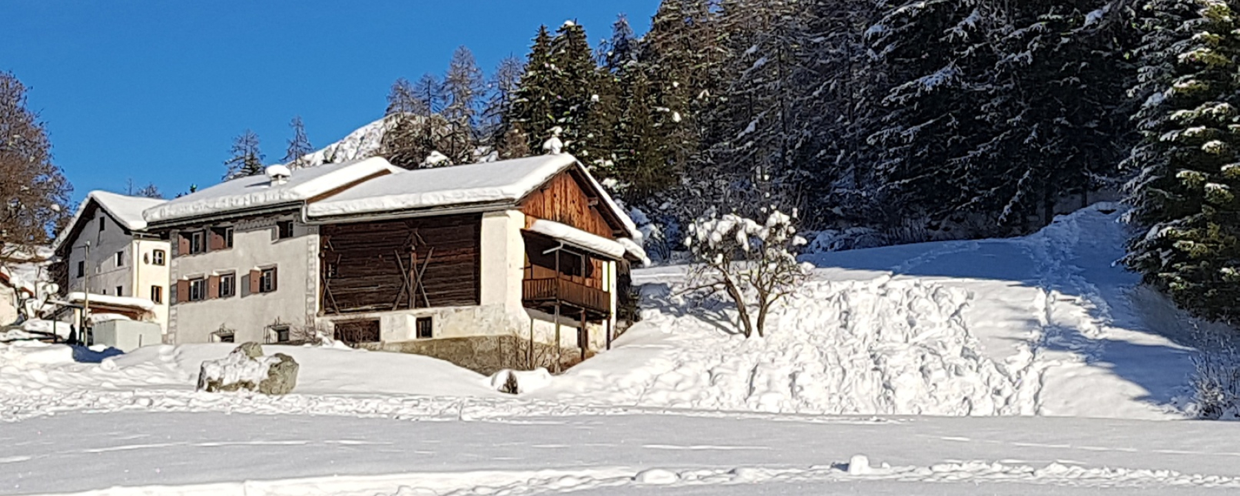 Haus Guardamunt im Winter