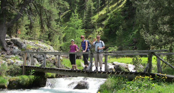 Auf der Senda da Mulin, Brücke über die Clemgia Auf der Senda da Mulin, Brücke über die Clemgia