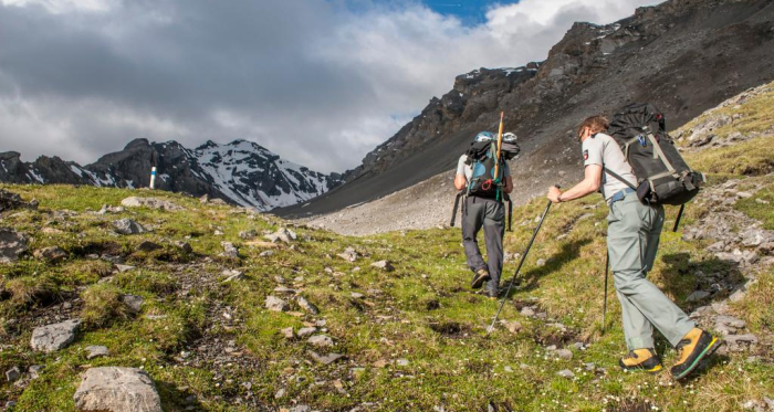 Auf 2500 m wird das Gelände etwas flacher, der Piz Quattervals ist in Sichtweite. Bald verliert sich der Weg in den Steinen. Auf 2500 m wird das Gelände etwas flacher, der Piz Quattervals ist in Sichtweite. Bald verliert sich der Weg in den Steinen.