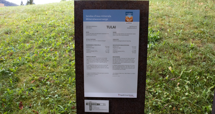 Informationstafel der Tulai-Quelle