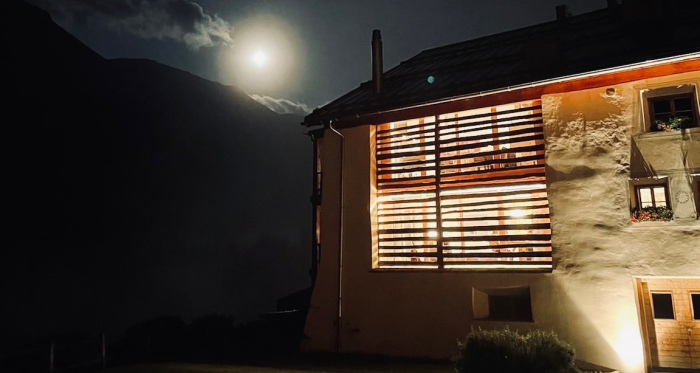 Chesa Jäger bei Nacht Chesa Jäger bei Nacht