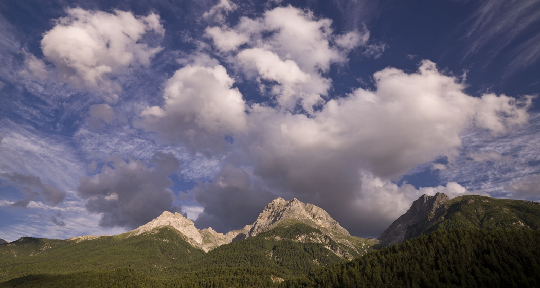 Die Unterengadiner Bergwelt mit dem Piz Lischana Die Unterengadiner Bergwelt mit dem Piz Lischana