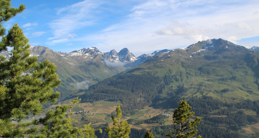 Muot la Sella: Panoramablick Unterengadin Muot la Sella: Panoramablick Unterengadin