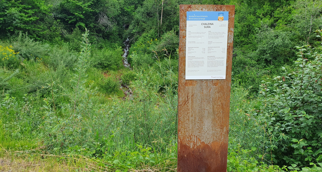 Informationstafel der Chalzina Sura-Quelle Informationstafel der Chalzina Sura-Quelle