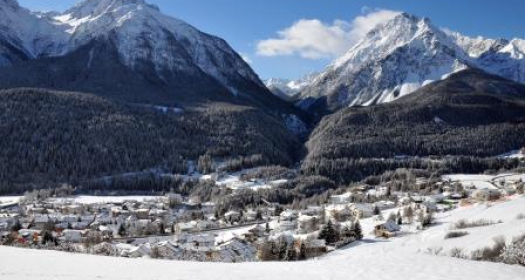 Blick von Scuol nach Vulpera Blick von Scuol nach Vulpera