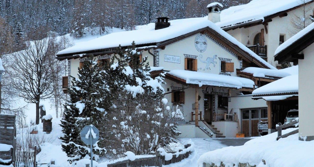 Chesa Sper l`Ovel, Nordfassade Chesa Sper l`Ovel, Nordfassade