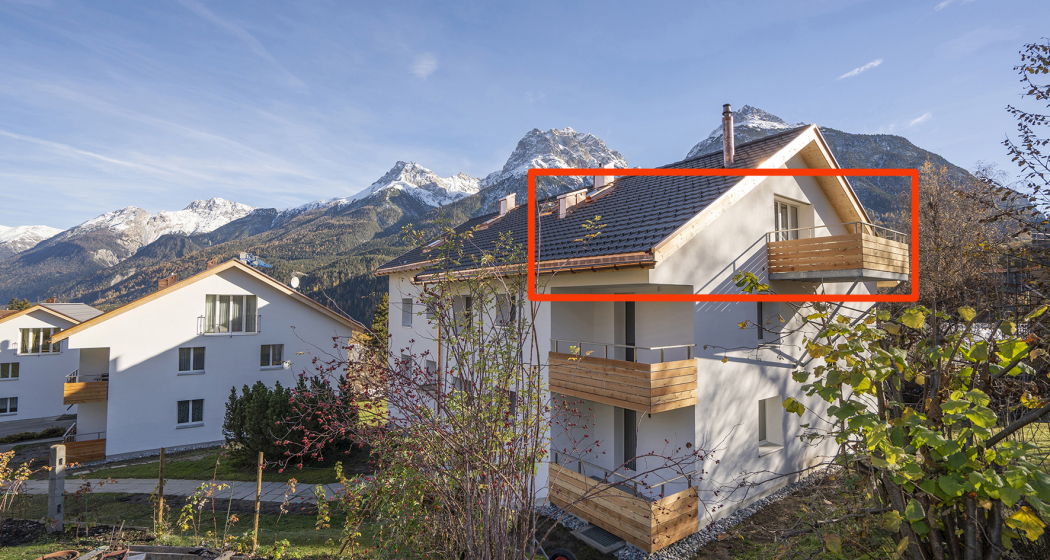 Aussenansicht mit Balkon Aussenansicht mit Balkon