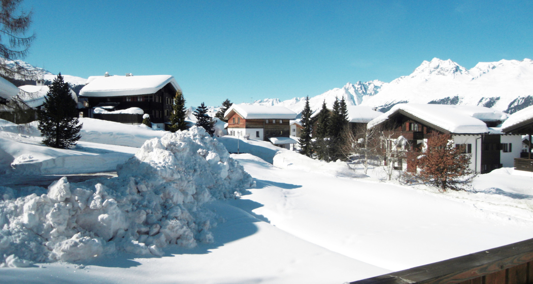Ferienwohnung üsser Miraniga, Obersaxen-Miraniga - Aussicht Winter Ferienwohnung üsser Miraniga, Obersaxen-Miraniga - Aussicht Winter