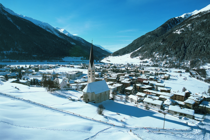 Zernez sous la neige.