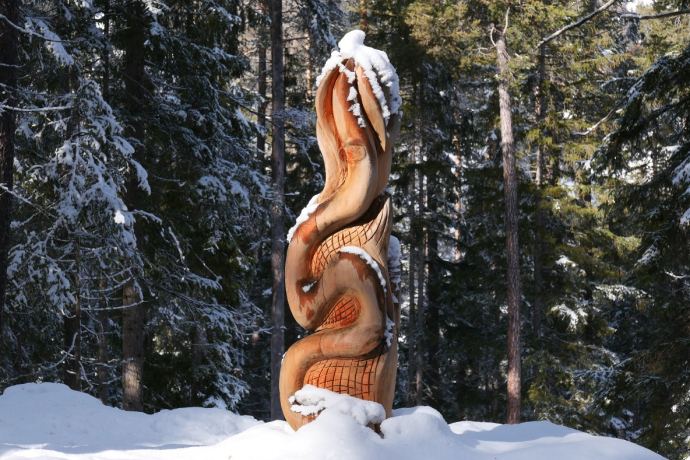 Skulptur auf dem Skulpturenweg