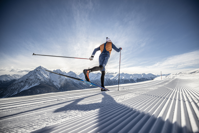 Piste panoramique à Motta Naluns