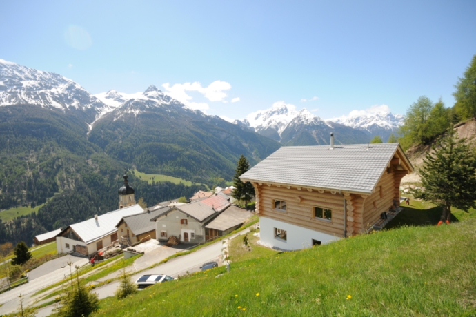 Blockhaus Tschlin Engadin Sommer Blockhaus Tschlin Engadin Sommer