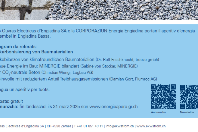 Energy aperitif Graubünden. Decarbonization of building materials (gdl_857150577_image)