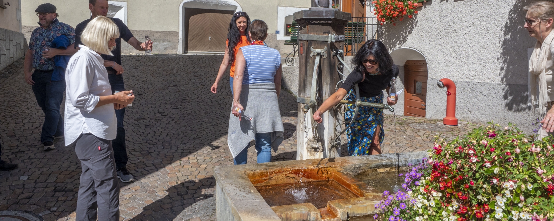 Mineralquellenführung mit Sabina Streiter.