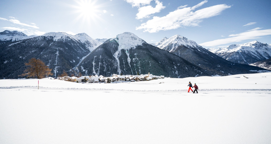 Via Engiadina: Winterwandern im Engadin.