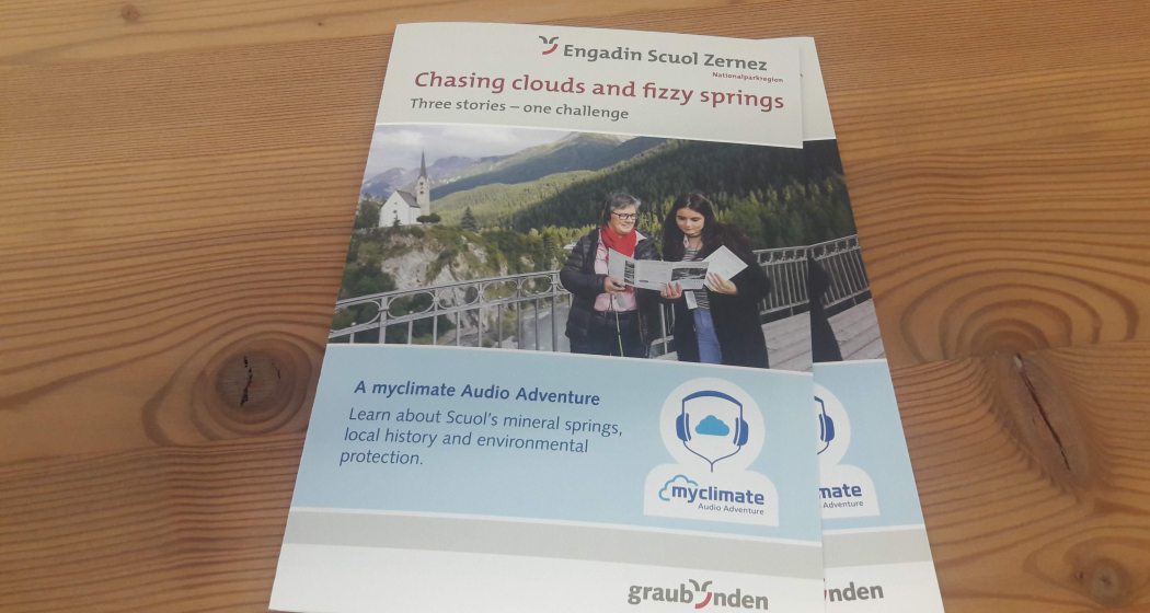 myclimate Audio Adventure Scuol - Flyer zum Klimahörpfad myclimate Audio Adventure Scuol - Flyer zum Klimahörpfad