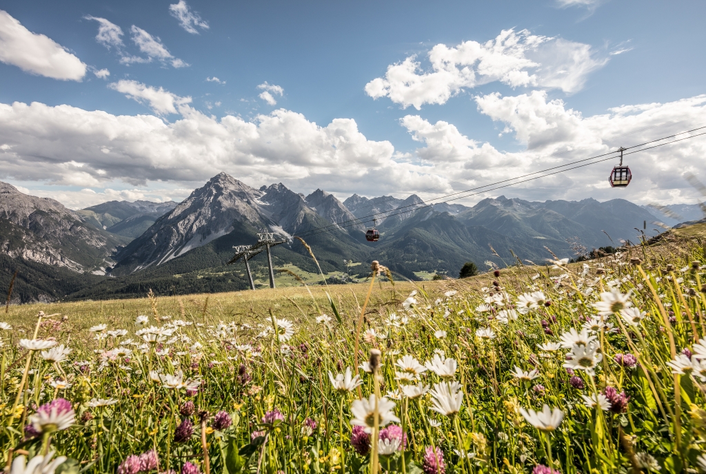 Aussicht auf die Unterengadiner Dolomiten.