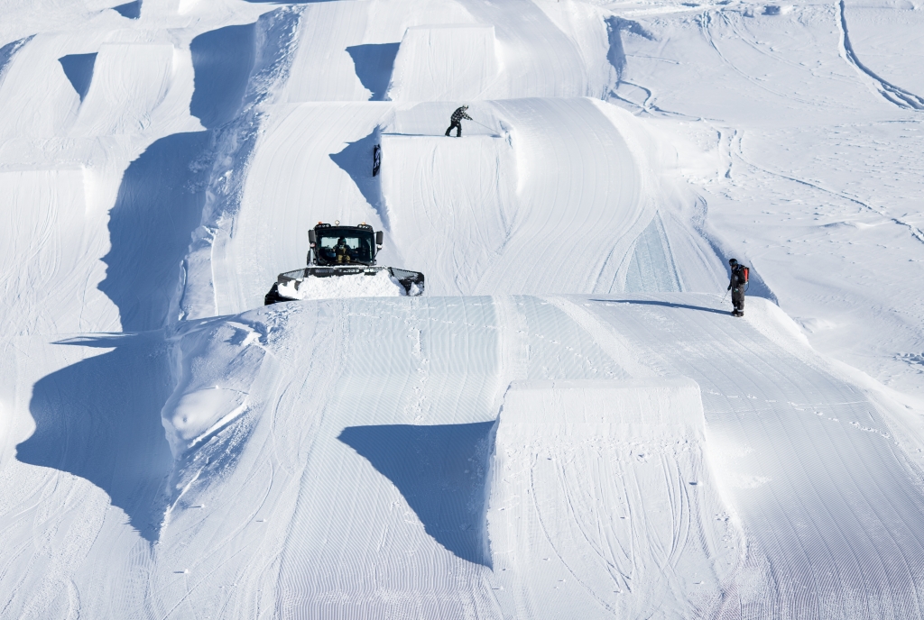 Der Snowpark Scuol im Unterengadin, Schweiz. Bild: Dominik Täuber