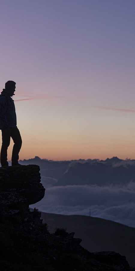 Wanderung mit Sonnenaufgang im Engadin