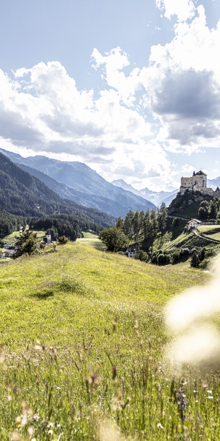 Aussicht auf Tarasp und das Schloss