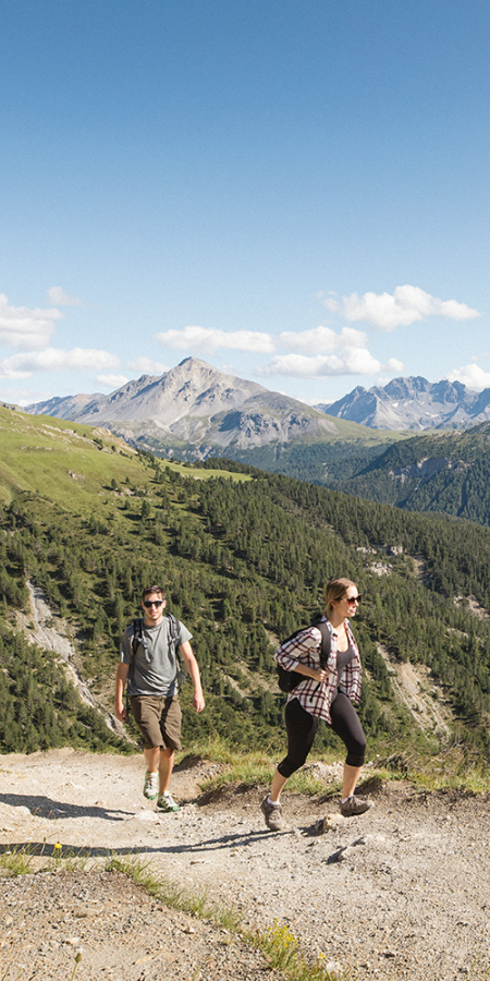 Auf der Wanderung im Nationalpark zum Margunet.