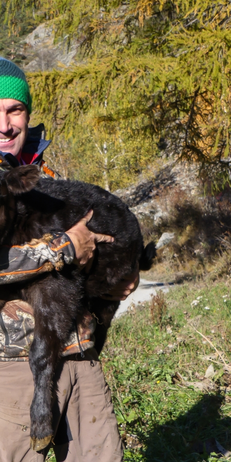 Christian Patscheider mit Angus-Kalb