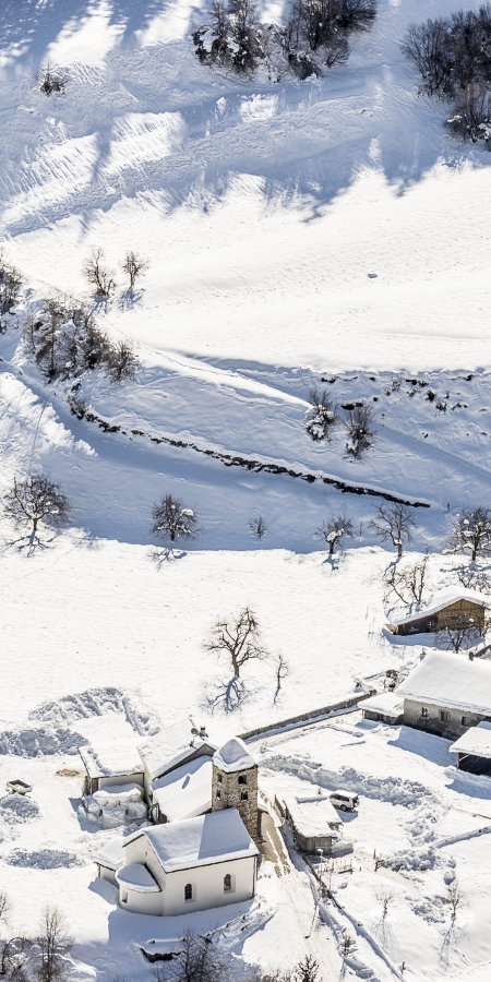 Strada-Martina, Unterengadin, im Winter Strada-Martina, Unterengadin, im Winter