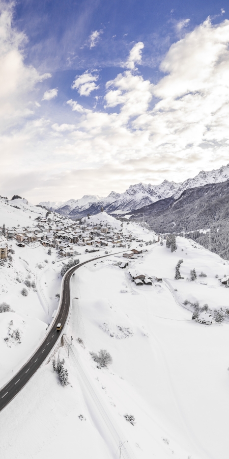 Ardez im Winter, Unterengadin Ardez im Winter, Unterengadin
