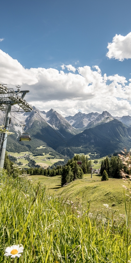 Aussicht auf die Unterengadiner Dolomiten.