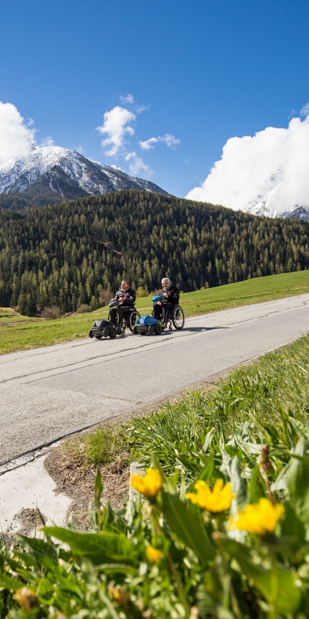 Mit dem Rollstuhl unterwegs auf der Via a l'En