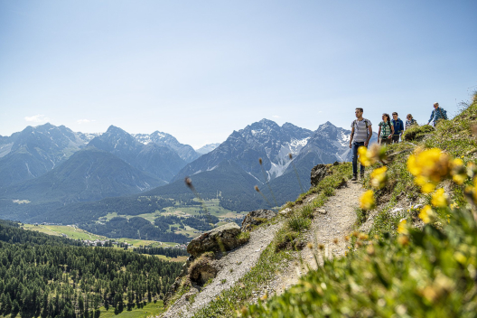 Bergwandern im Engadin.