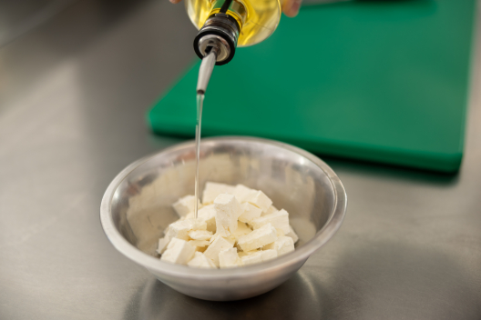Fetakäse für vegetarisches Gericht. Foto: Dominik Täuber Fetakäse für vegetarisches Gericht.