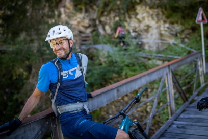 Xaver Frieser am MTB-Instameet in Scuol