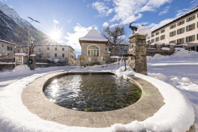 Brunnen Lavin Winter