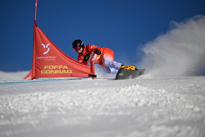 Dario Caviezel FIS Weltcup Scuol Alpin Snowboard