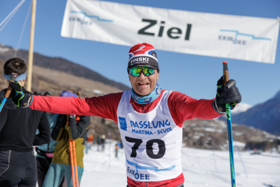 Im Ziel des Passlung 2026.