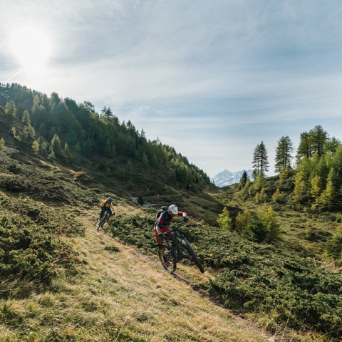 Biken im Val Tasna im Unterengadin.