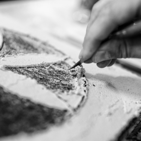Sgraffito-Kurs mit Josin Neuhäusler.