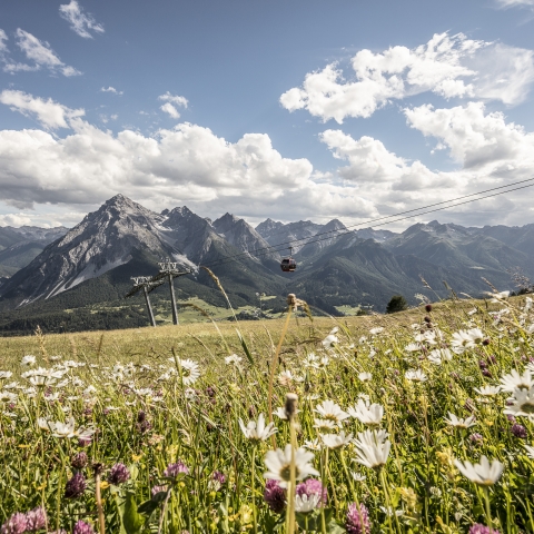 Die Bergbahnen Scuol im Sommer. Die Bergbahnen Scuol im Sommer.