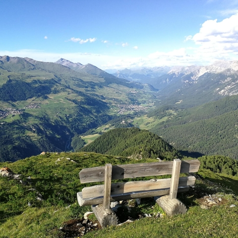 Crap Putèr - Panoramablick Unterengadin.