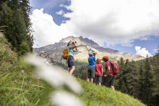 Die intakte Natur im Unterengadin, Schweiz.