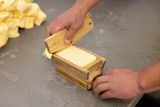 Genuine handmade: fresh alpine butter.