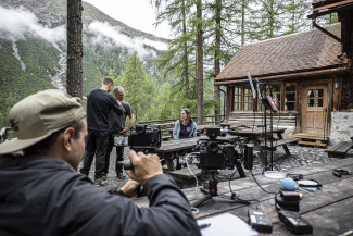 Storyproduktion 2022 mit Familie Naue in der Chamanna Cluozza