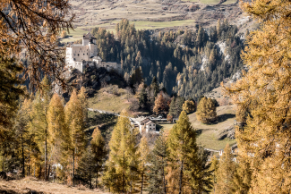 Schloss Tarasp im Engadin, Herbst Schloss Tarasp im Engadin, Herbst