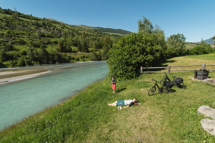 Biketour auf dem Innradweg im Unterengadin
